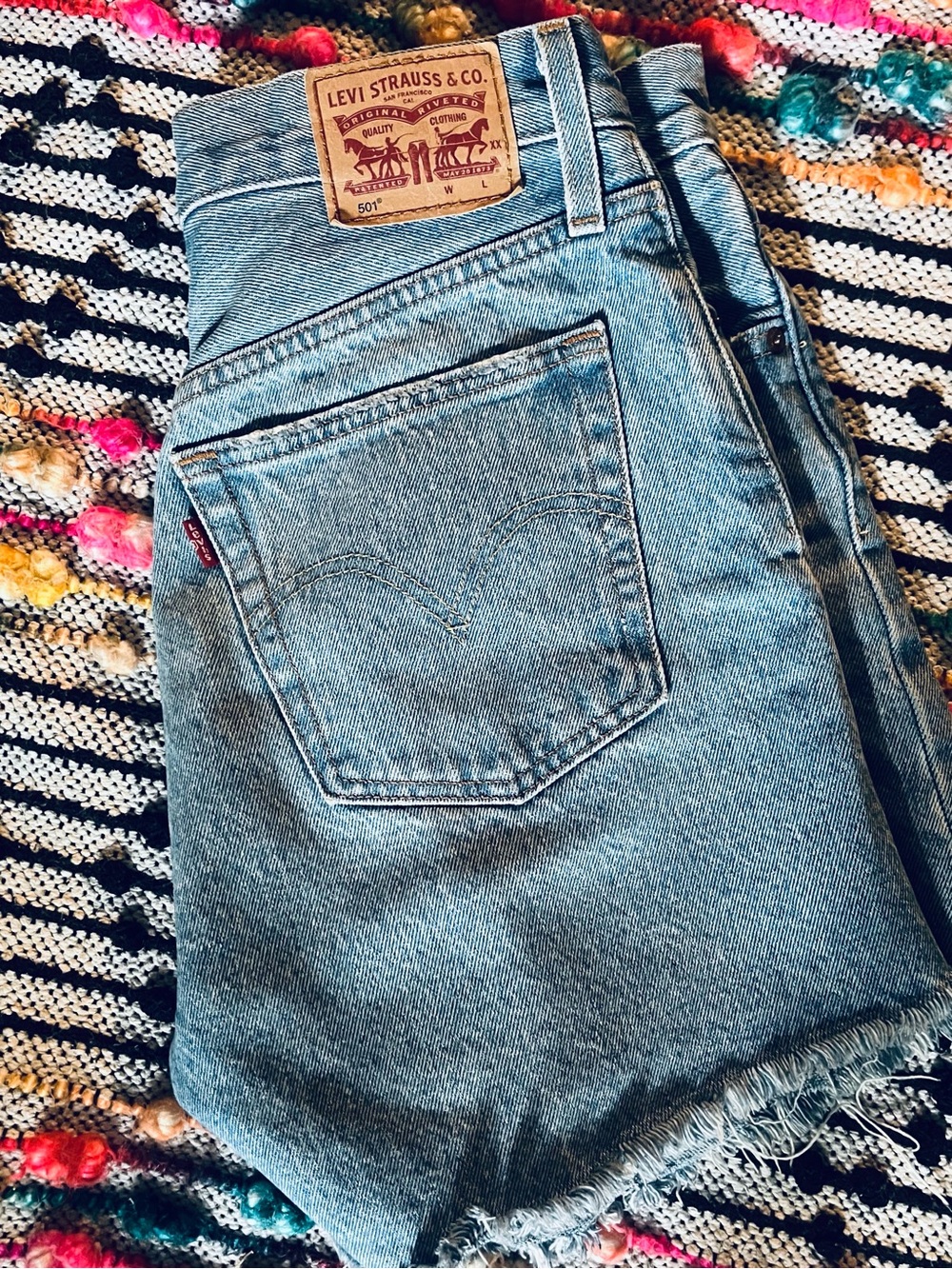 Levi's 501 Light Blue Jean Shorts